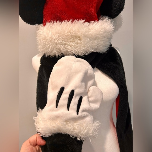 Disney Parks Mickey Mouse Holiday Hat and Mittens, Gloves Attached Adult - Picture 3 of 5